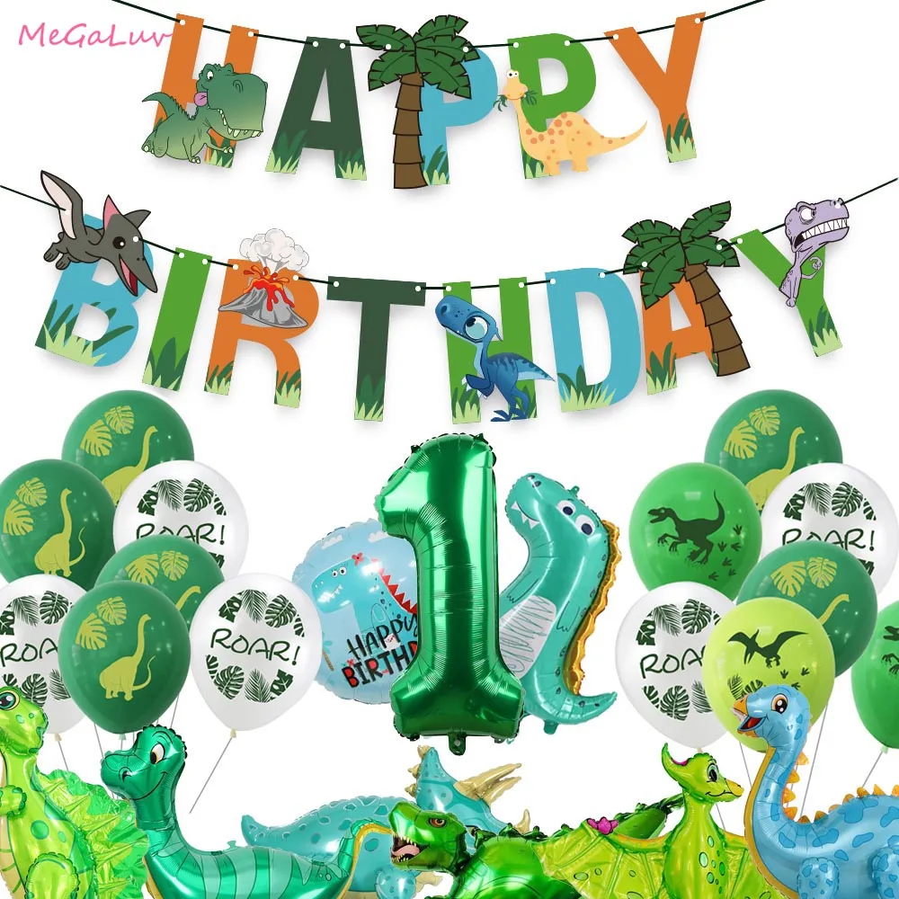 

11pcs/lot 12inch Dinosaur Confetti Latex Ballons Dino Jungle Wild Animal Party ROAR Decorations Kids Birthday Baby Shower Globos
