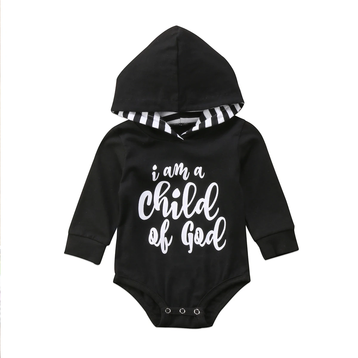 Зимняя детская черная хлопковая одежда с буквами Бог для маленьких мальчиков и