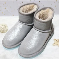 fashion shoes women 2021 women boots wholesale retail classic cowhide genuine leather snow boots warm shoes for women
