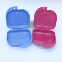 plastic delicate denture box mouth guard retainer case oral supplies dental aligner case thickening for teeth