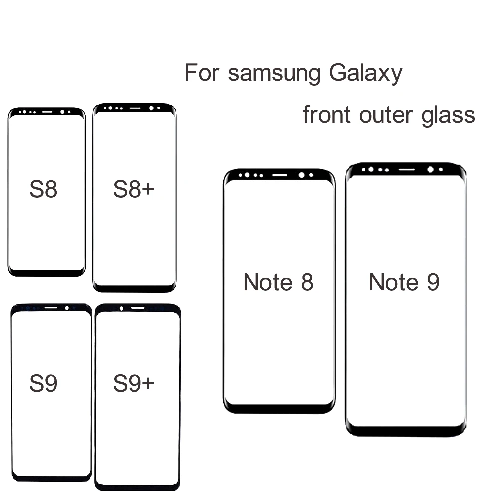 2 шт./лот внешнее стекло на экран для Samsung Galaxy S9 S8 S10 s10E Plus s8 + plus Note 8 9|Экраны