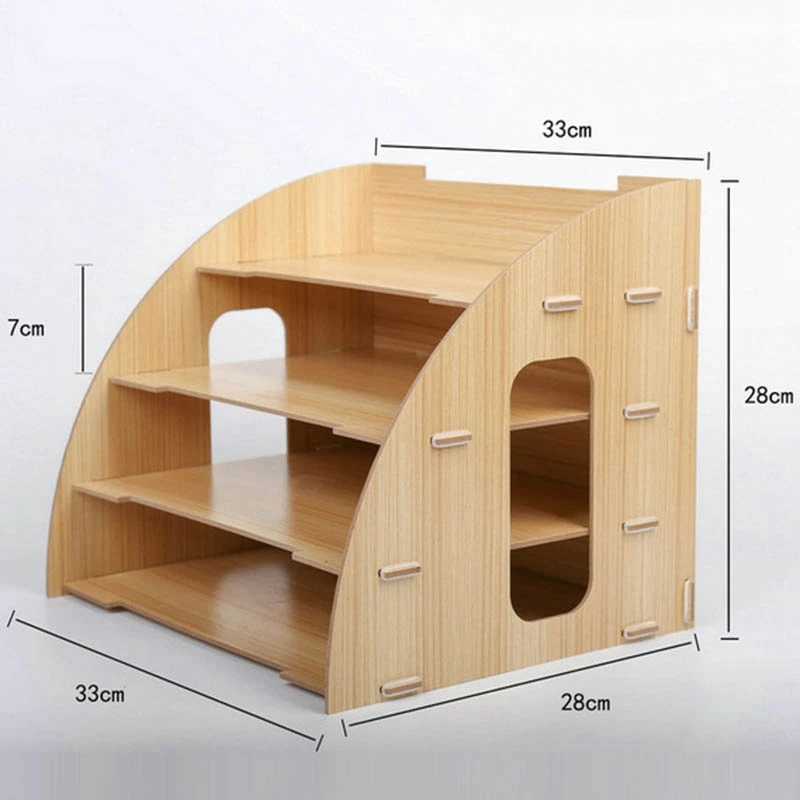 Секторный креативный Настольный органайзер для файлов деревянный держатель