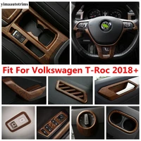 window lift head light wheel gear water panel cover trim wood grain accessories interior for volkswagen t roc t roc 2018 2021