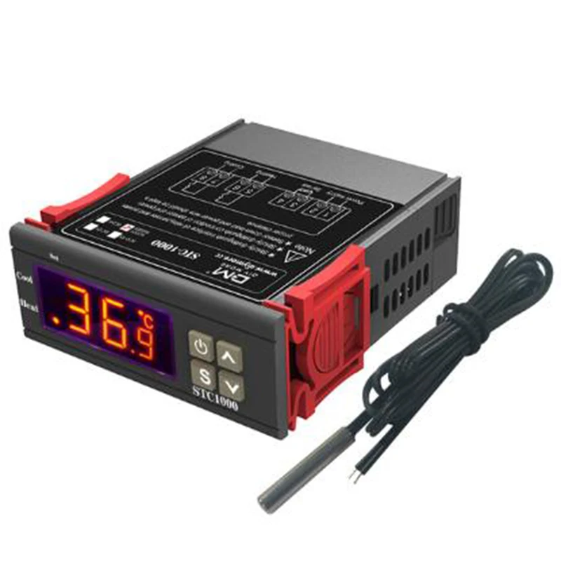 

STC-1000 светодиодный цифровой термостат для контроллер температуры для инкубатора терморегулятор реле нагрева охлаждения 110-220 В
