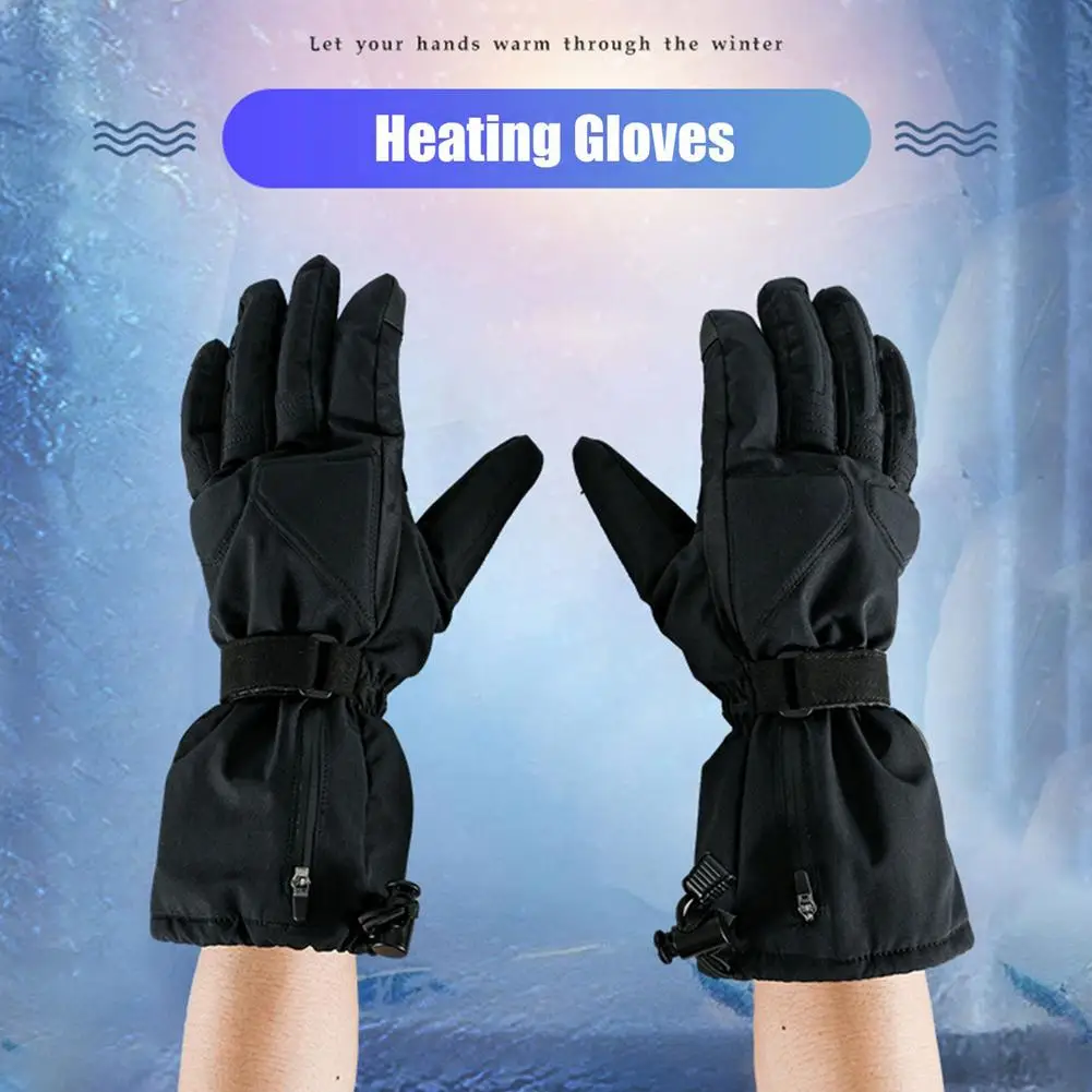 

Electric Rechargeable Heating Gloves With 4000 MAh Battery 3-level Temperature Adjustment For Outdoor Mototcycle Cycling Skiing