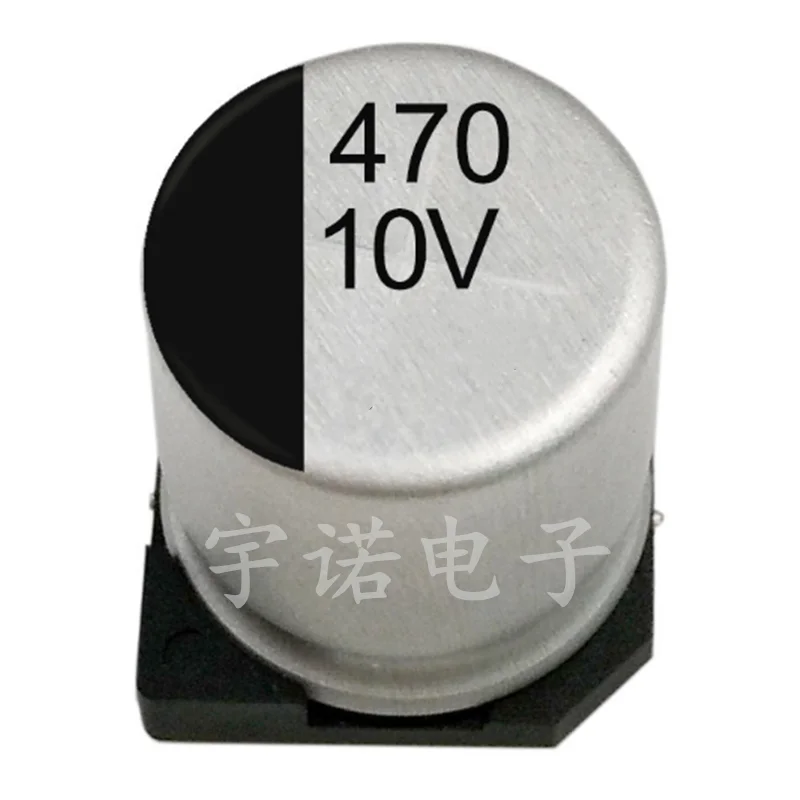 

10 шт., алюминиевый электролитический конденсатор 10V470UF SMD 6,3*7,7 мм 470UF10V 10V 470 мкФ Размер: 6,3x7,7 (мм)