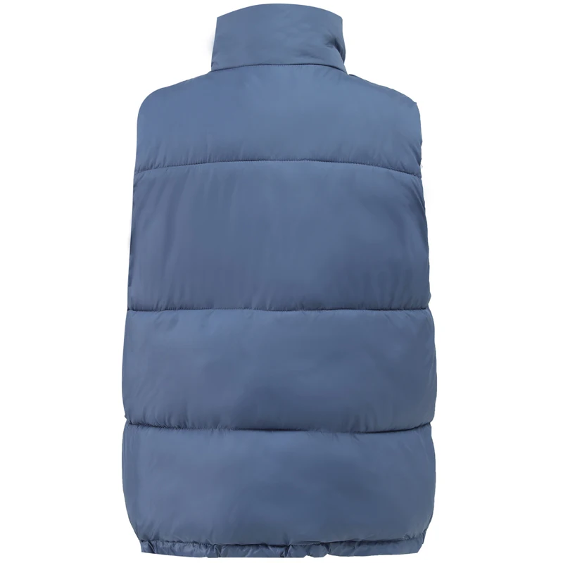 

2021 New Women Cotton Vest Sleeveless Jacket With Big Pockets Warm Fashion Autumn Winter Loose Waistcoat Female Coats