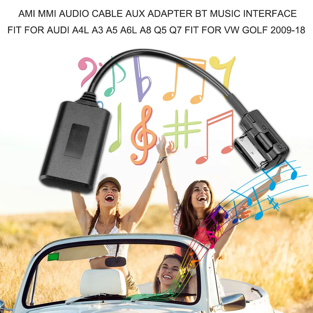 Ami MMI AUX аудио кабель адаптер BT музыкальный интерфейс подходит для Audi A4L A3 A5 A6L A8 Q5 Q7 подходит для VW Golf 2009-18 автомобильные аксессуары