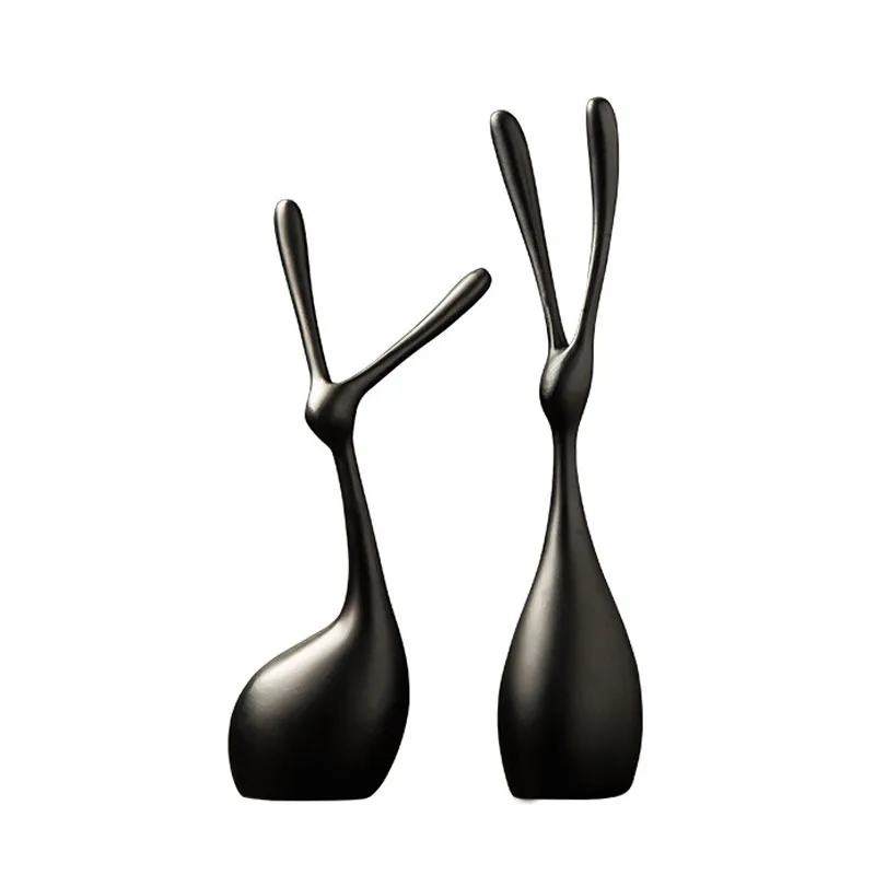 

Скандинавский креативный абстрактный кролик художественное оформление скульптура в виде животного аксессуары для украшения дома Совреме...