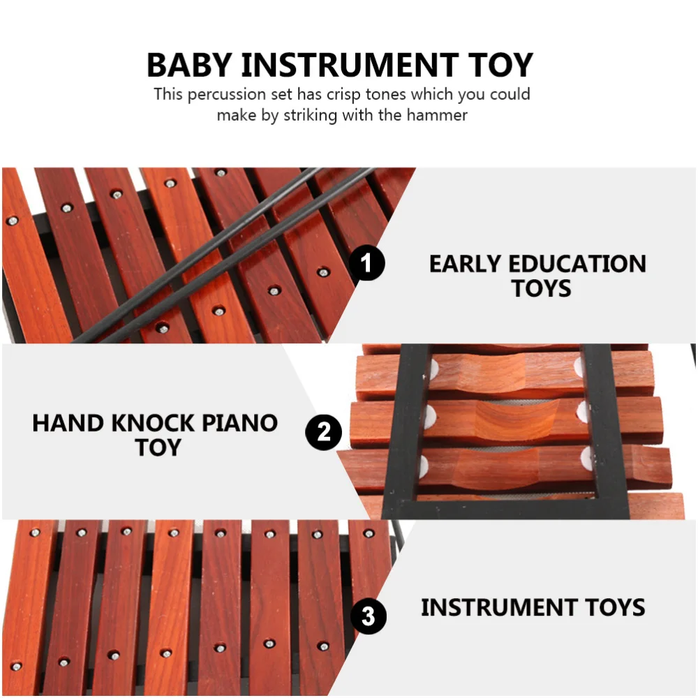 

1 Set of Knock Piano Toy Premium Prime Durable Sturdy Musical Instrument Toys Music Tools 8-tone Percussion for Toddlers Baby Ki