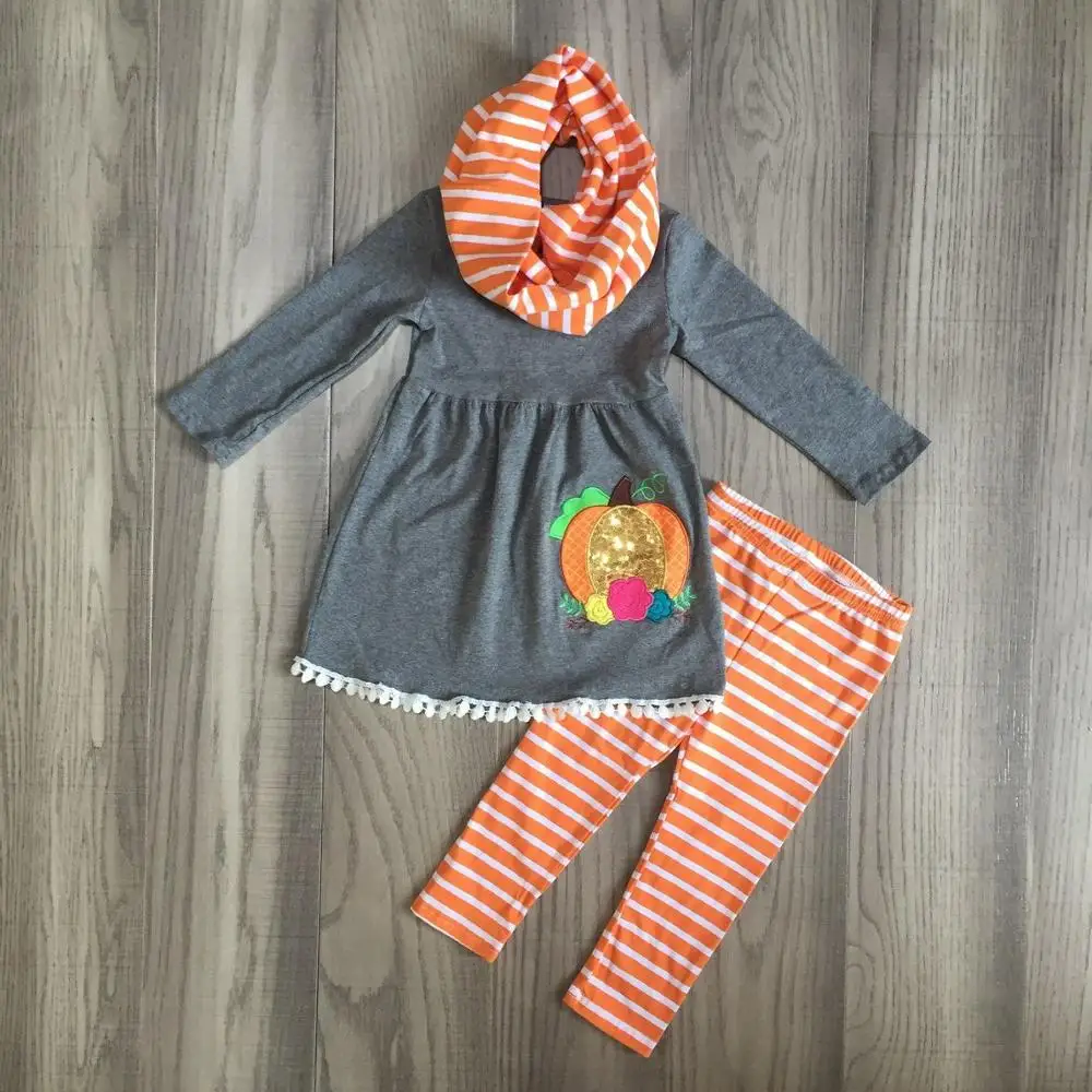 Осенне-зимняя одежда для маленьких девочек на День Благодарения комплект из 3
