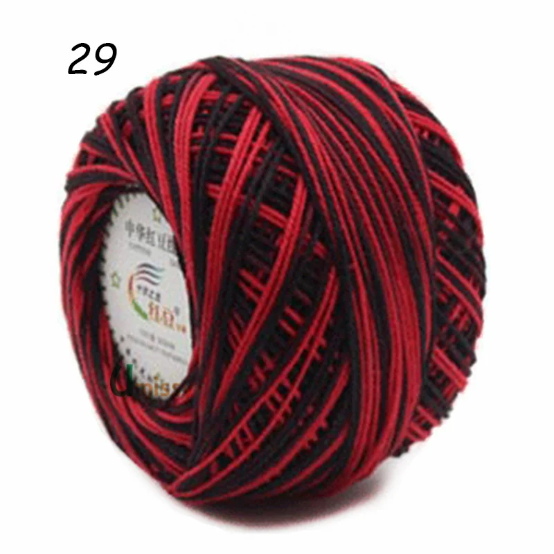 29 10pcs 10 шт. ПРЯЖА ДЛЯ РУЧНОГО ВЯЗАНИЯ Хлопчатобумажной Пряжи 3# Кружева Пряжи для Вязания Детские Иглы Работы С Использованием 2.5 мм Крючком 500 г/лот - Цвет: 29 10pcs