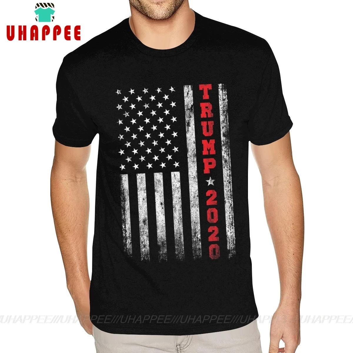 Персонализированные Трамп 2020 американский флаг винтажные футболки мужские 6XL с