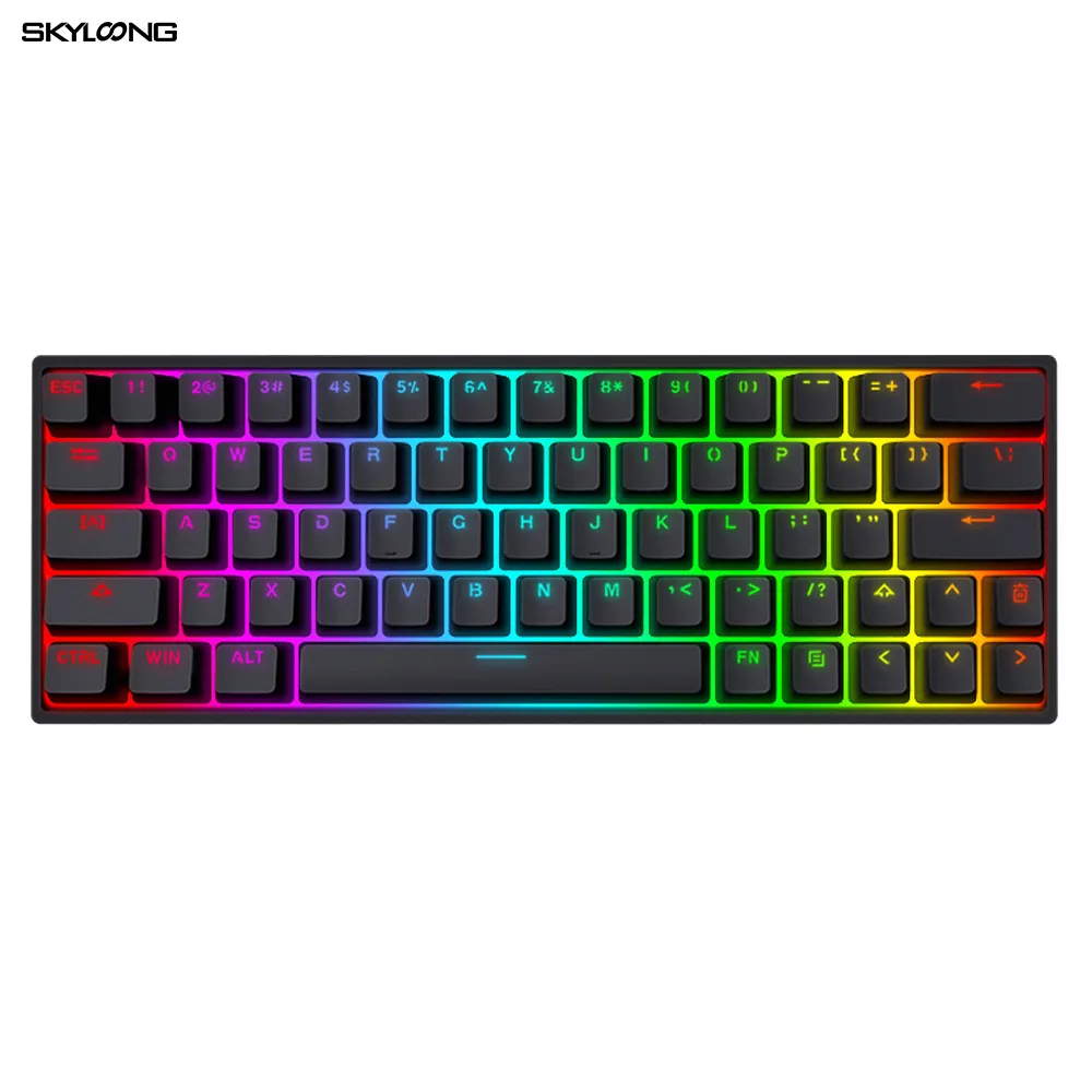 

Механическая клавиатура Sk64 с 64 клавишами, Usb Проводная игровая клавиатура с подсветкой, Bluetooth, беспроводные оптические переключатели Gateron