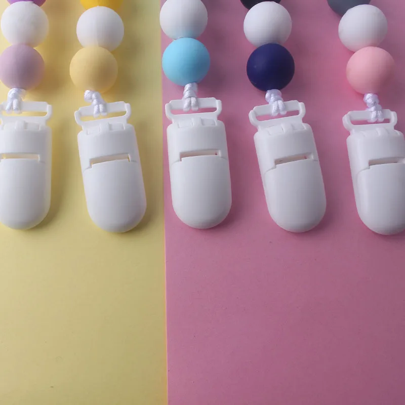 Cadena de silicona para chupete de beb&eacute;, corona de colores DIY, chupete de dentici&oacute;n para ni&ntilde;os, juguetes para masticar, soporte para mordedor Dummy-4