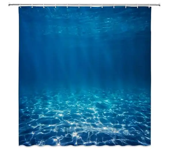 Водонепроницаемая Штора для душа Пляжная занавеска с голубым небом кокосовым