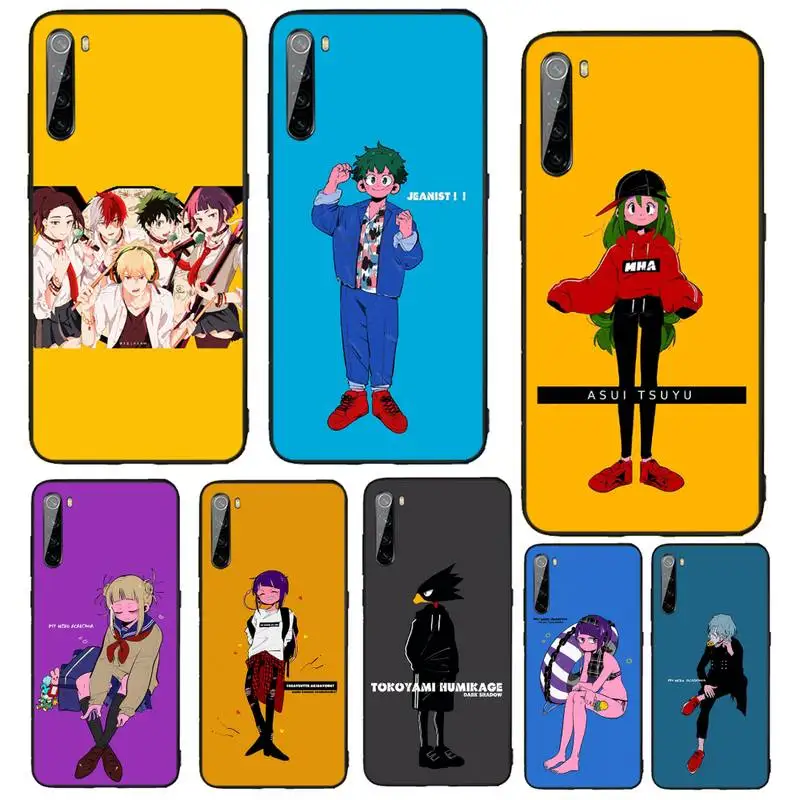 

My Hero College Cartoon Phone Case For Xiaomi Redmi 10 10x Note 9 9T 9A 9S 7 8 9se 7a 8a 8t Pro Max K20 30 Pro Funda