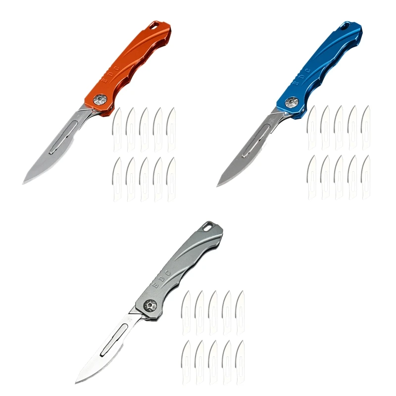 

Aluminum Alloy Folding Art Knife Outdoor EDC Tool Knife Emergency Scalpel Knife Q1FF