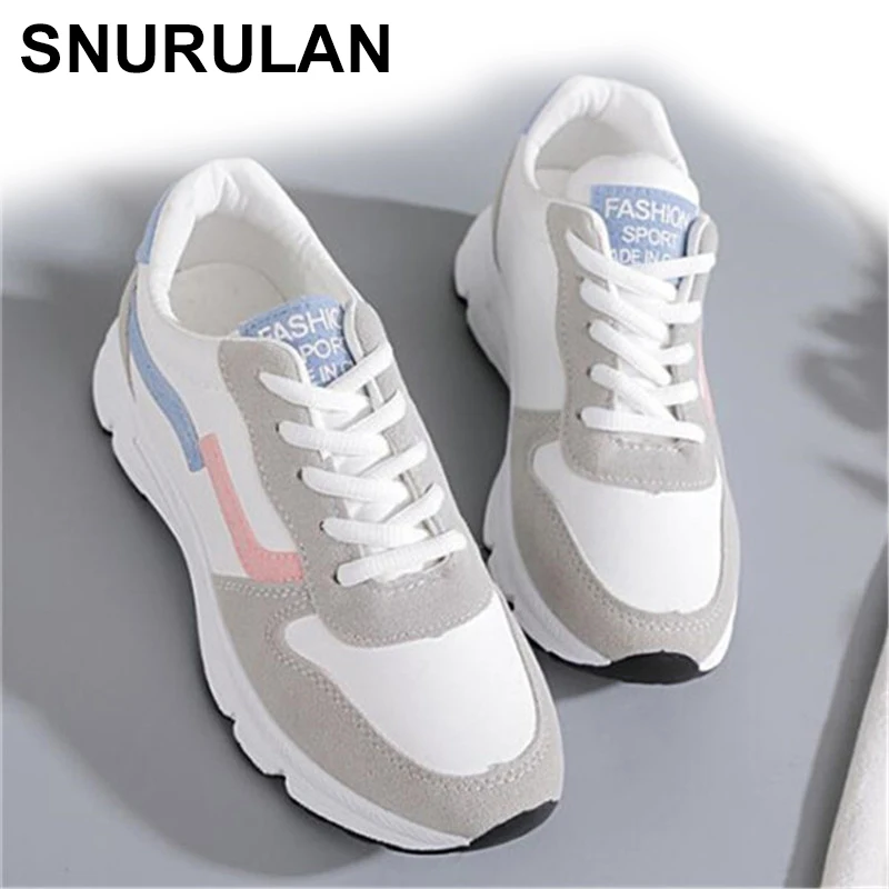 

SNURULAN 2019 new women's sneakers; spring season; Vulcanized shoes; women's casual shoes; lightweight breathable flat shoes
