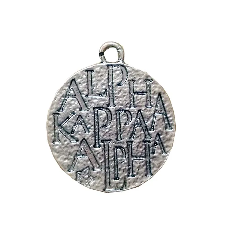 Винтажная Альфа ка гравированные греческие буквы|Шармы| |