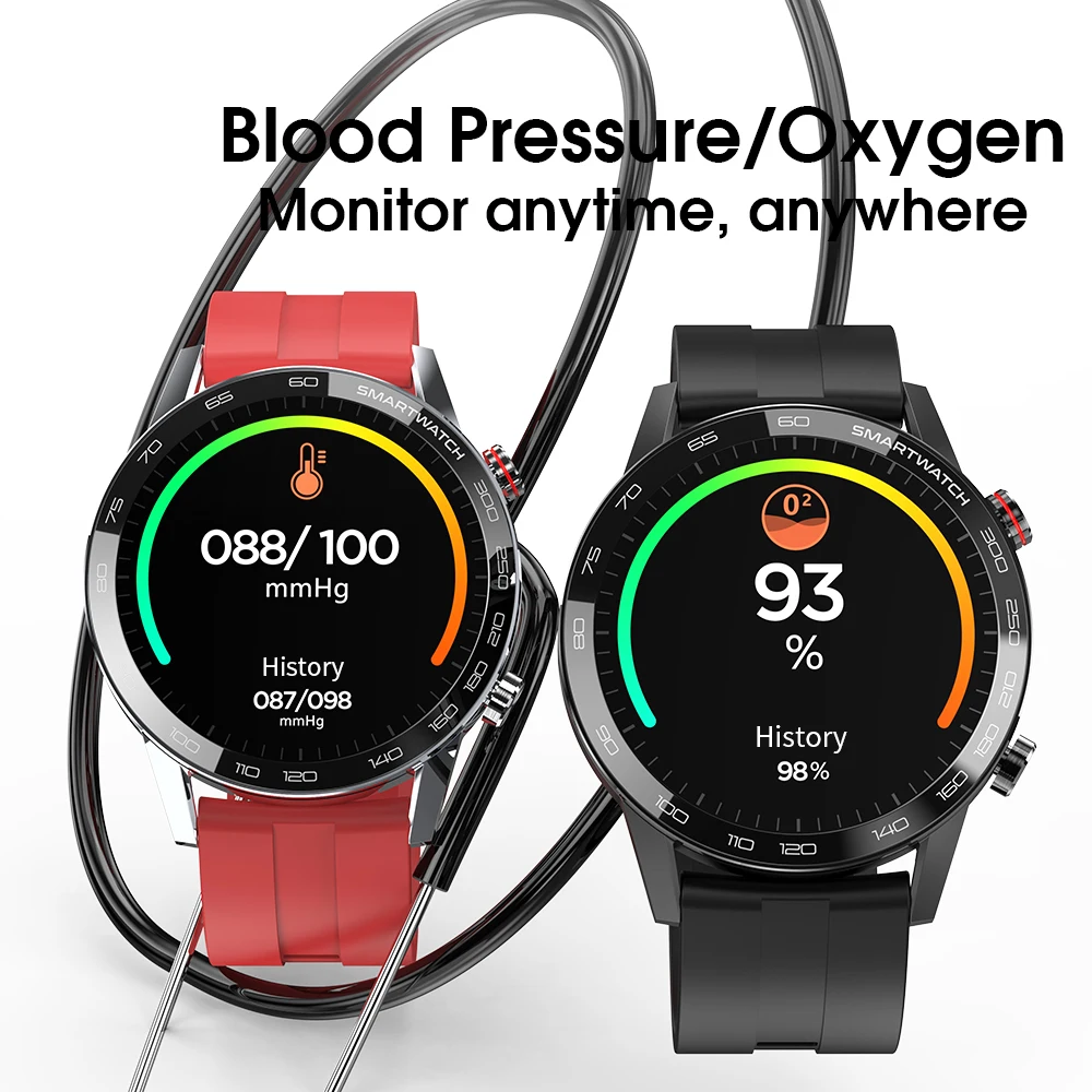 L16 Смарт-часы для мужчин IP68 Водонепроницаемый ECG + PPG Bluetooth Музыка кровяное