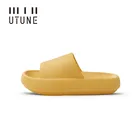 Шлепанцы UTUNE женские и мужские, мягкая подушка, очень толстая подошва, летние сандалии на нескользящей подошве из ЭВА, для ванной комнаты