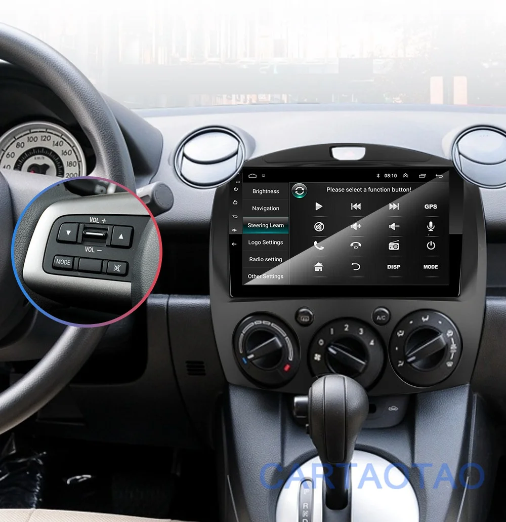 2G+ 32G " Android 8,1 GO автомобильный Радио dvd-плеер для MAZDA 2/Jinxiang/DE/третьего поколения 2007- 2Din радио gps навигация WiFi