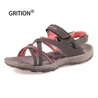 grition women sandals flat soft sole summer outdoor beach shoes walking comfort ladys casual open toe 2020 breathable sneaker 41