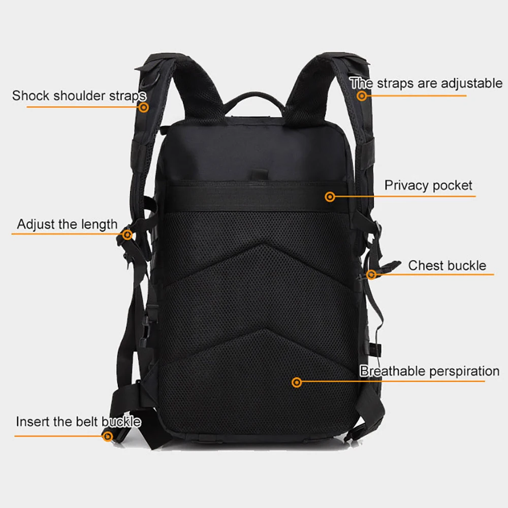 Вместительные мужские армейские тактические рюкзаки объемом 50 л военные