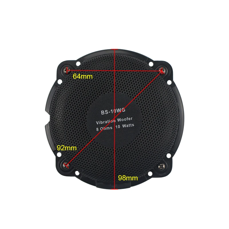 Вибрационный динамик GHXAMP 98 мм низкочастотный музыкальный вибратор 8 Ом 10 Вт для