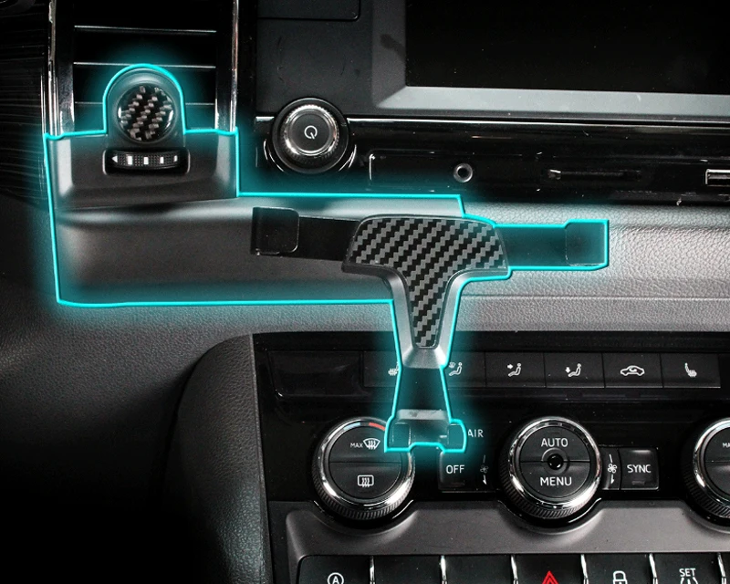 Подходит для Skoda Kodiaq аксессуары для стайлинга автомобилей держатель для мобильного телефона держатель на вентиляционное отверстие автомобиля Подставка для левой руки