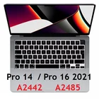 Английский черный для Macbook Pro 16 дюймов 2021 M1 Max A2485 Pro 14 2021 A2442 США ЕС чехол для клавиатуры для Macbook Pro 14 16 2021 чехол