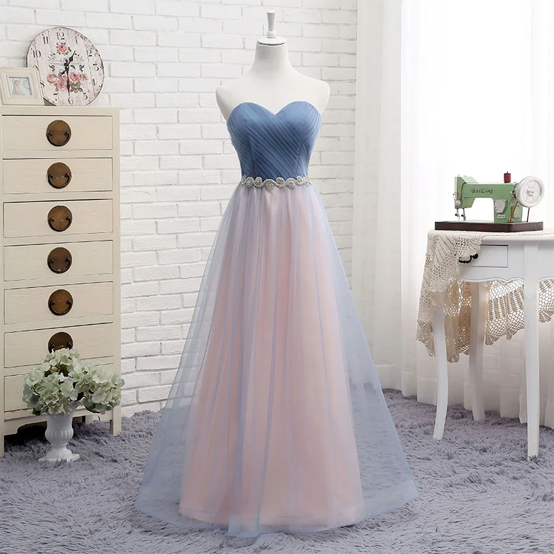 Корейское платье подружки невесты длинное с вырезом лодочкой для свадебной