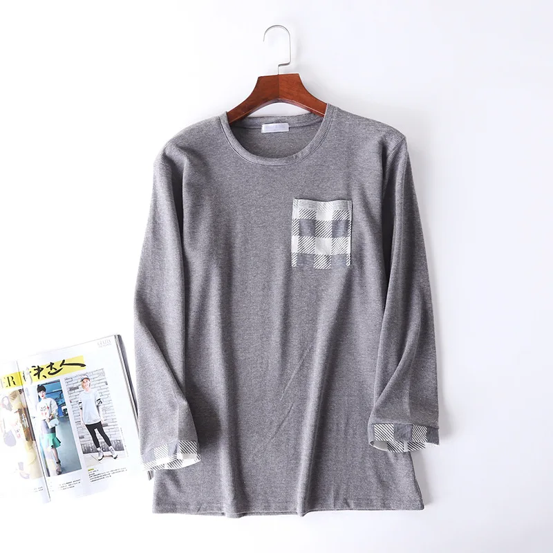 пижама мужская весна-осень новый хлопковый пижамный комплект Мужская с рисунком