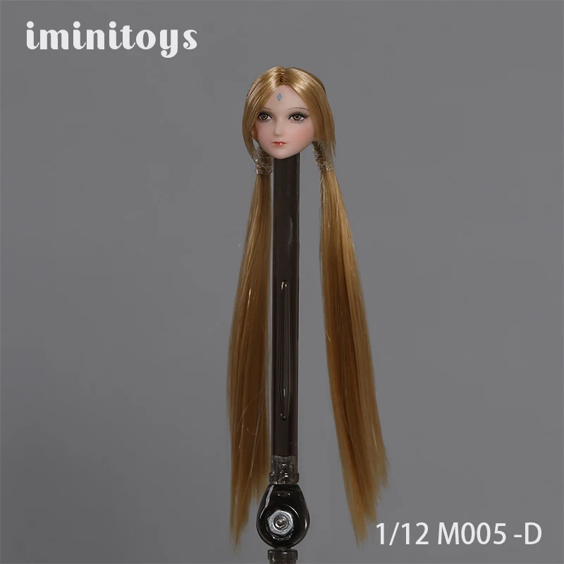 

New product Iminitoys 1/12 scale, M005 anime beautiful girl head model 6" TBLeague female movable figure