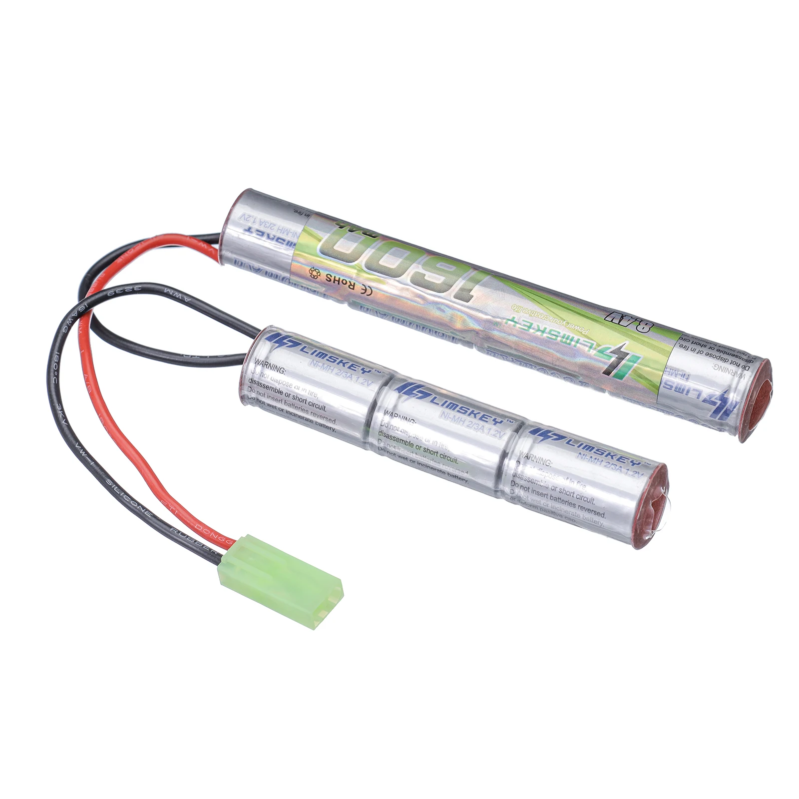 

Limskey 2/3A 8,4 v 1600mAh Бабочка нунчак NIMH аккумулятор с разъемом Mini Tamiya для страйкбольных пистолетов M110, SR25, M249, G3