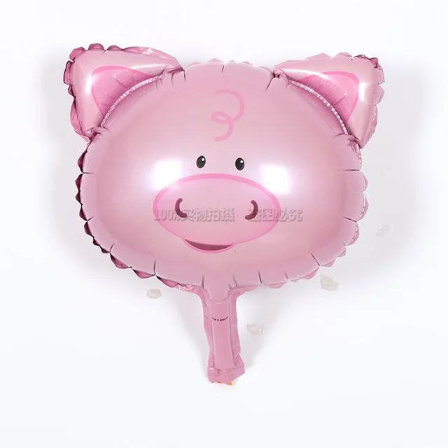 pig 10 шт. мини-Воздушные шары в виде животных, насекомых, улиток, бабочек, лягушек, надувные игрушки, декор для дня рождения, товары для детского дня рождения - Цвет: pig