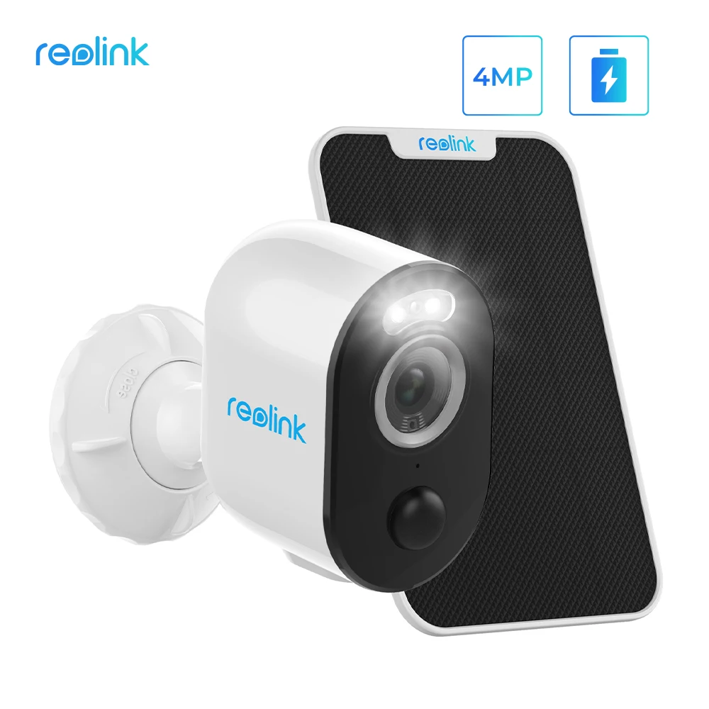 

Reolink Argus 3 Pro 4MP Rechargeable Battery Camera with Solar Panel Human/Car Detection 2.4G/5Ghz WiFi 2-way Audio Smart Home