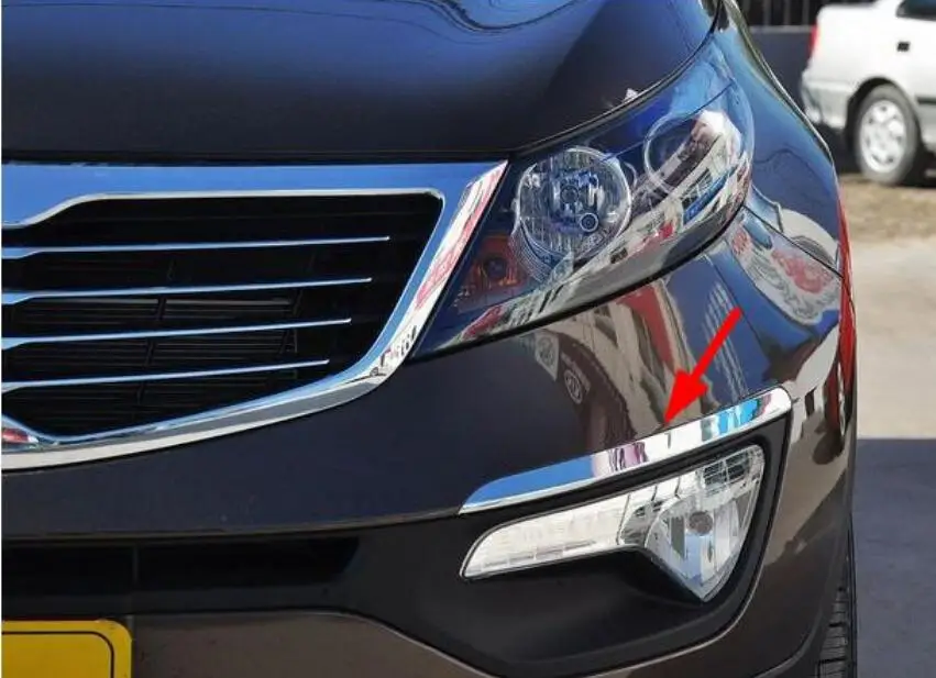 For Kia Sportage R 2011-2014 Front Fog Lamp Bright Eyebrow Modified Frame | Hoods