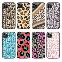 leopard print glam phone case for apple iphone 13 pro max 11 12 13mini x xr xs max 7 8plus non slip phone cover