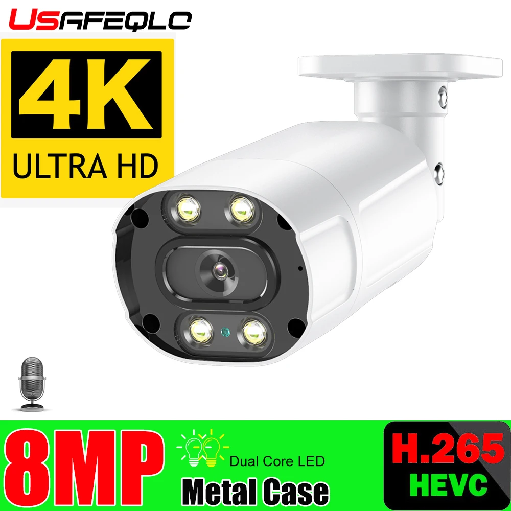 Ip-камера видеонаблюдения металлическая 8 Мп H.265 Nvr Onvif | Безопасность и защита