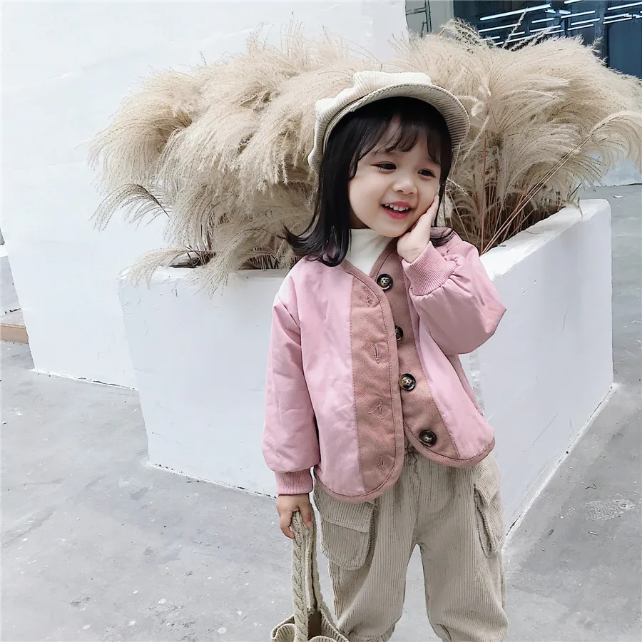 2019 Autumn Winter Kids Girls Vintage Jackets&ampcoats Fashion Causal Children Clothings | Детская одежда и обувь