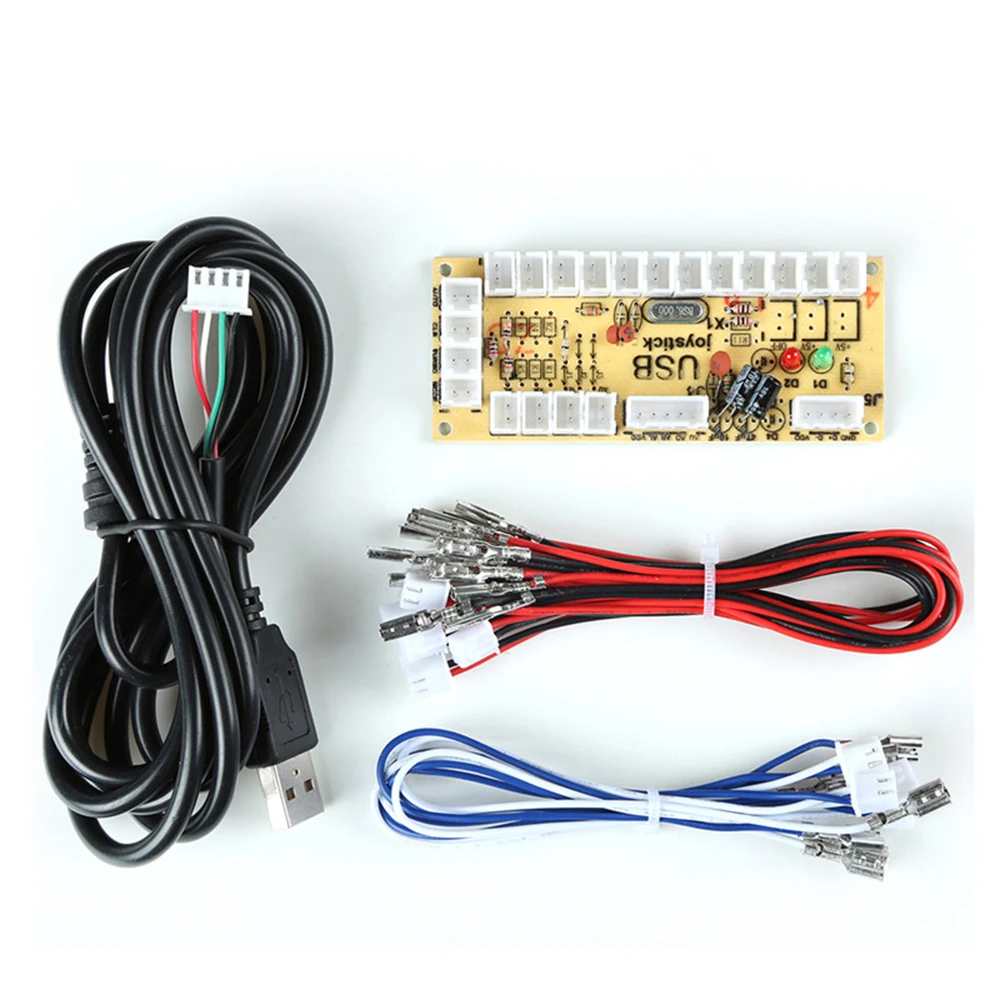 Высокое качество, Нулевая задержка, 5 В, аркадная игра, USB-кодировщик, джойстик с нажимом на ягодицы, комплект для ПК, MAME