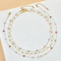 zmzy bohemia handmade pearls beads shell necklace womens fashion necklace luxury quality jewelry retro for girls accessories