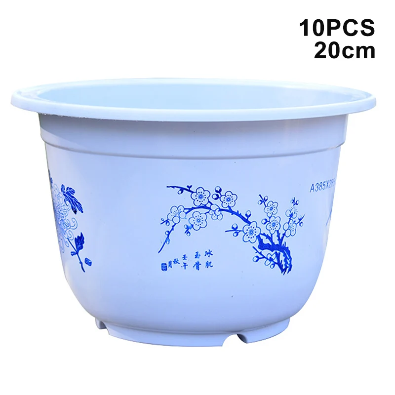 Spot большой Пластик цветочный горшок с круглым носком на толстой ящик для