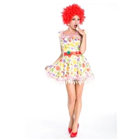 new arrival stylish women circus clown costumes adult carnival party fancy dress