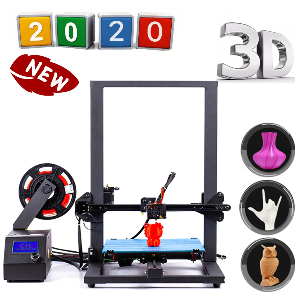 КТК impressora 3D большого размера алюминиевый каркас двойной Z стержень возобновить