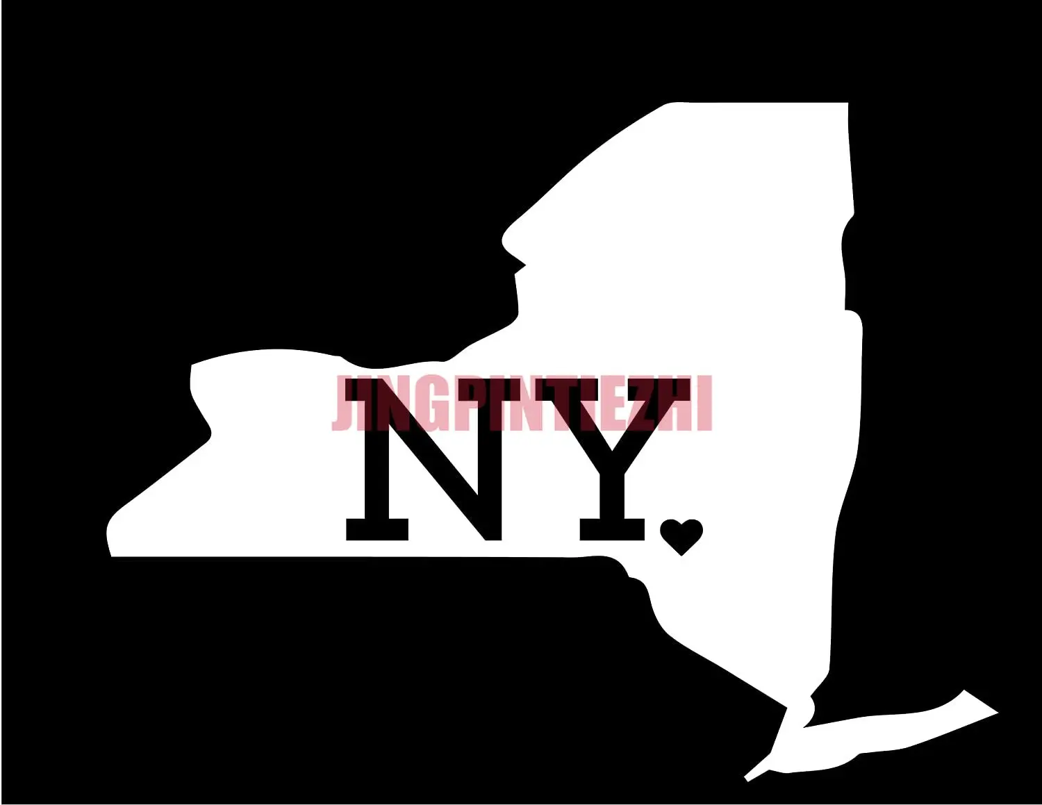 

Car Stickers Vinyl Motorcycle Decal Car Window Body Decorative New York State Abbreviation High Quality White