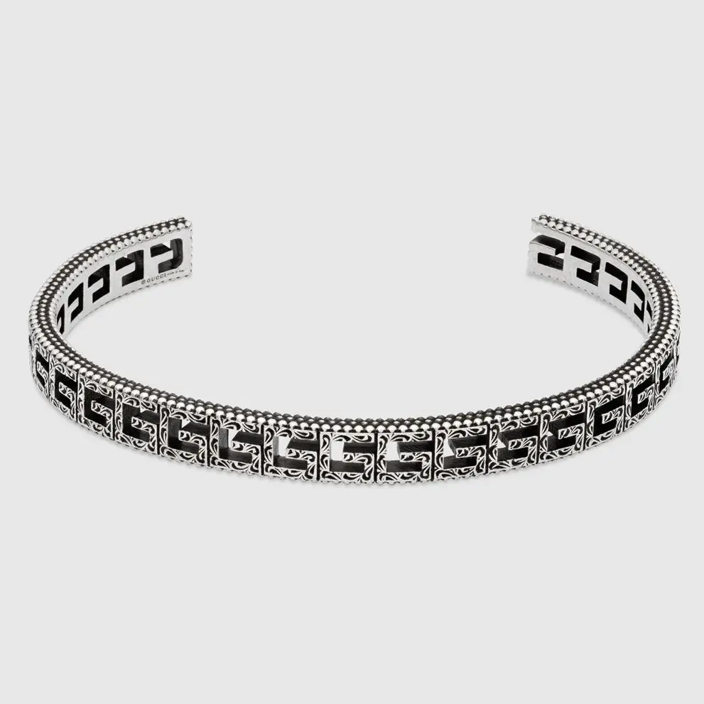 

2021 latest fashion hip hop retro Sterling Silver two letter Bracelet
