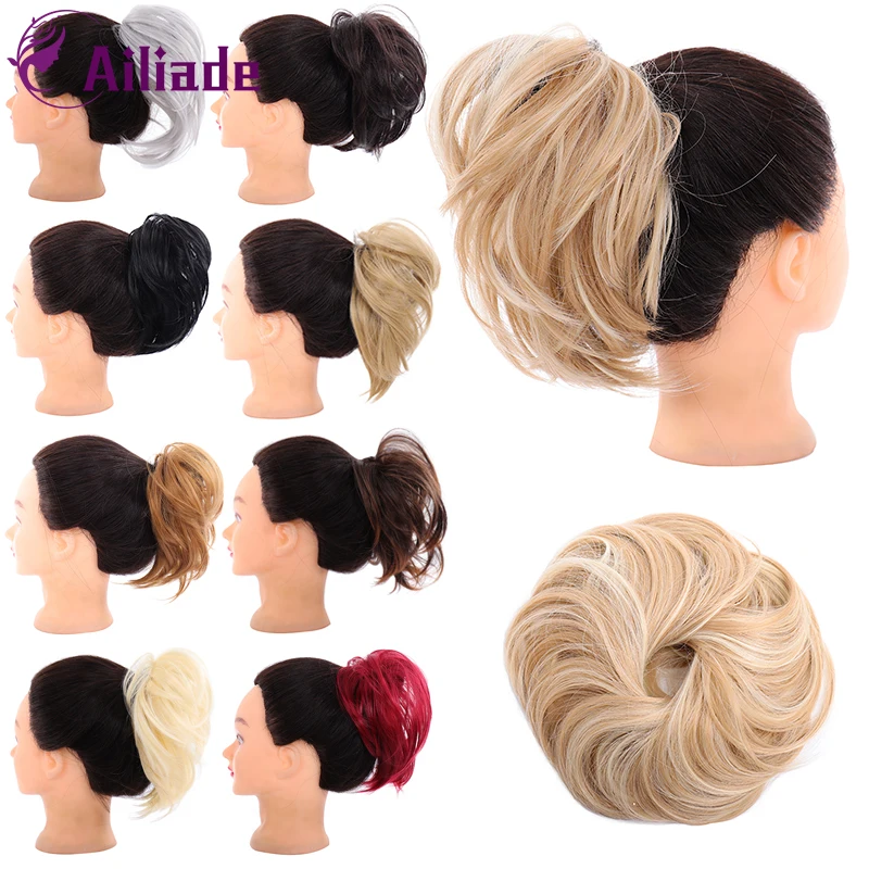 AILIADE женские грязные резинки синтетические косички гибкий пучок волос прямой